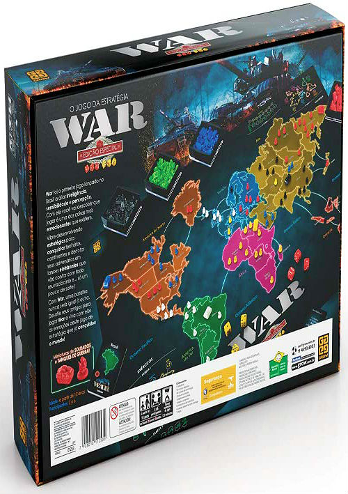 Jogo de Tabuleiro War Edição Especial Com Miniaturas Grow - Jogos